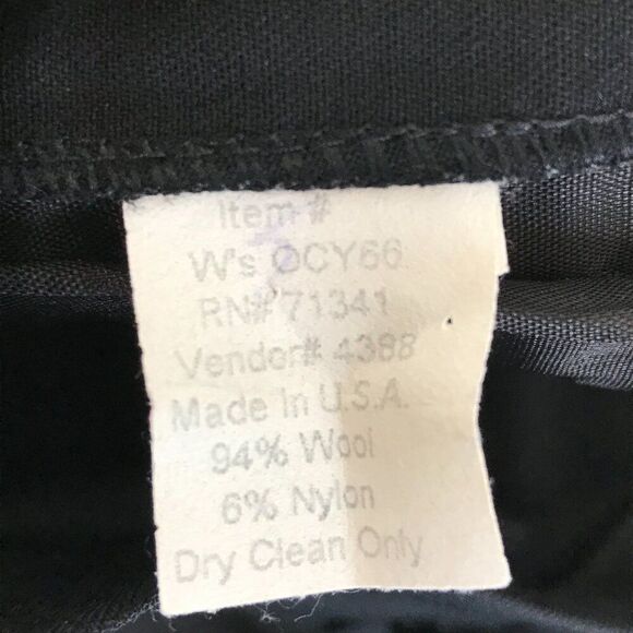 Vintage L.L. Bean High Rise Wool Trousers Women's Size 12 Black Straight Leg USA - Picture 9 of 9